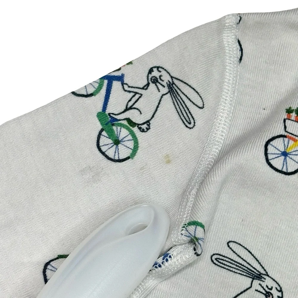 Hanna Andersson Bunny On‎ Bicycle Long Johns Pajamas